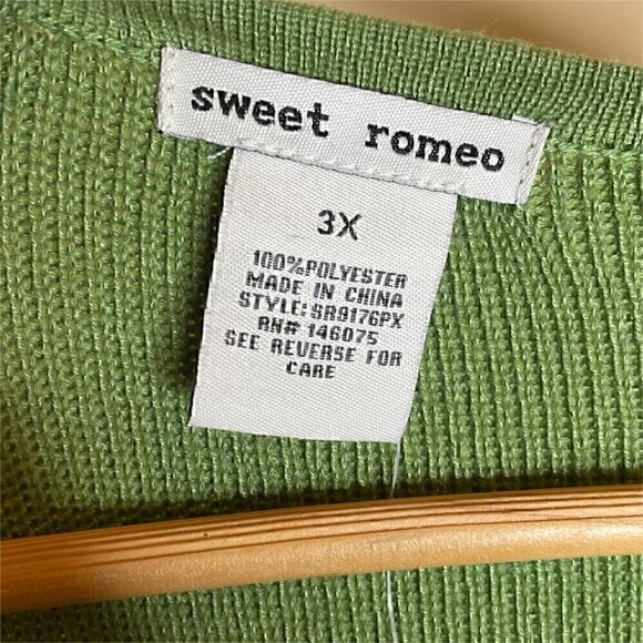 Sweet Romeo Classic Pullover Sweater Size 3X Avocado Green - Picture 10 of 16